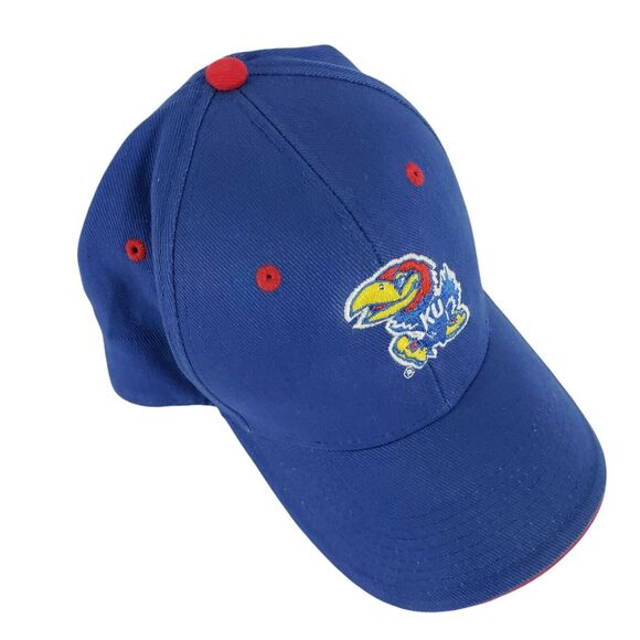 Kansas Jayhawks Hat Cap Blue Jayhawk Signatures Adjustable NCAA Licensed - Picture 7 of 7
